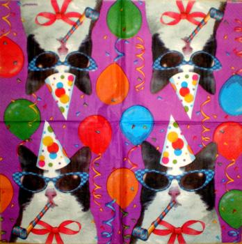 076 Cats - 3-ply (purple) - Amscan
